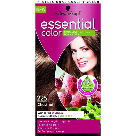 Schwarzkopf Essential Color dlouhotrvající barva na vlasy 225 Kaštanová
