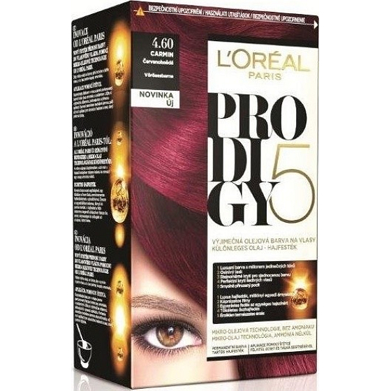 Loreal Paris Prodigy 5 barva na vlasy 4.60 červenohnědá