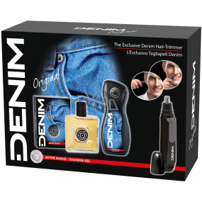 Denim Original voda po holení 100 ml + sprchový gel 250 ml + zastřihovač chloupků, kosmetická sada