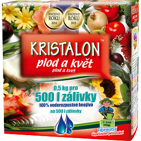 Agro Kristalon Plod i kwiat, nawożenie do roślin balkonowych i ozdobnych, 500 g