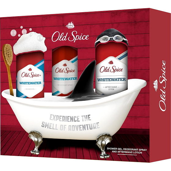 Old Spice White Water voda po holení 100 ml + deodorant sprej 125 ml + sprchový gel 250 ml, kosmetická sada