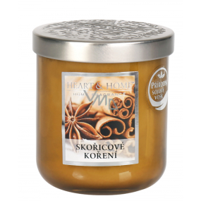 Heart & Home Skořicové koření Sojová vonná svíčka střední hoří až 30 hodin 110 g