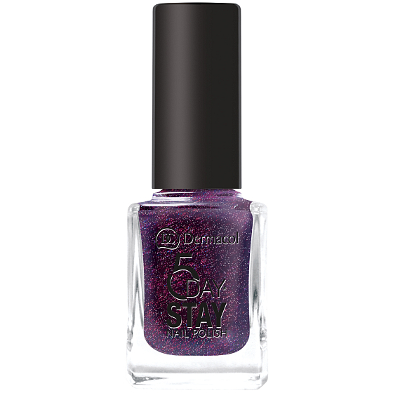 Dermacol 5 Day Stay Dlouhotrvající lak na nehty 24 Royal Plum 11 ml