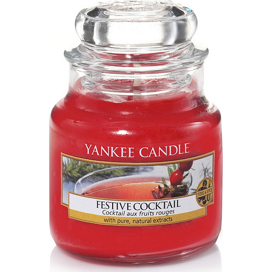 Yankee Candle Festive Cocktail - Sváteční koktejl vonná svíčka Classic malá sklo 104 g