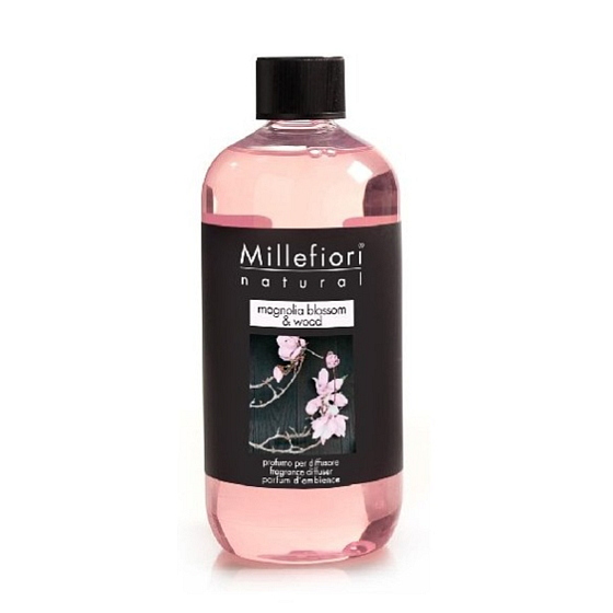Millefiori Milano Natural Magnolia Blossom & Wood - Kwiaty magnolii i Drewno Napełniacz do dyfuzora zapachowego 500 ml