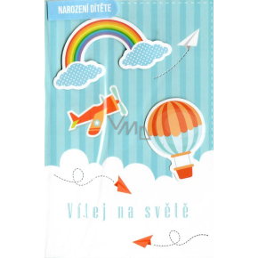 Nekupto Přání k narození dítěte Vítej na světě 115 x 170 mm 3456 J