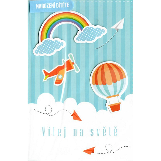 Nekupto Přání k narození dítěte Vítej na světě 115 x 170 mm 3456 J