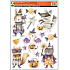 Folia okienna halloween czarodziejka i wampir z brokatem 29 x 41 cm