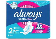 Always Ultra Day Super damskie podpaski ze skrzydełkami, 8 sztuk