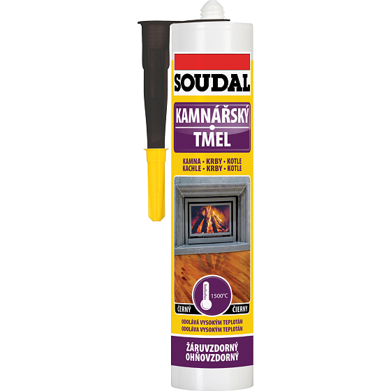Soudal zaprawa kominkowa do 1500 °C, czarna, 280 ml