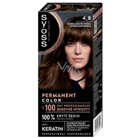 Syoss Professional barva na vlasy 4 - 8 čokoládově hnědý Syoss Professional barva na vlasy 4 - 8 čokoládově hnědý