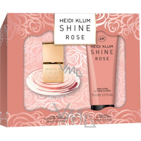 Heidi Klum Shine Rose toaletní voda 30 ml + tělové mléko 75 ml, dárková sada