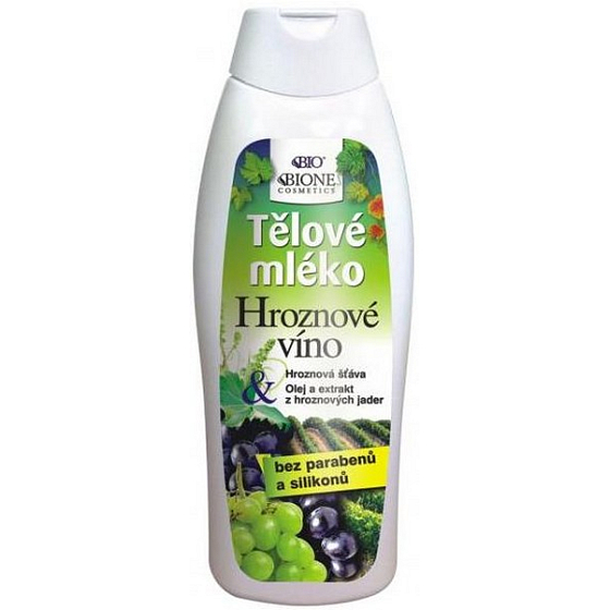 Bione Cosmetics Hroznové víno tělové mléko pro všechny typy pokožky 500 ml