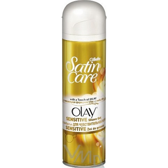 Gillette Satin Care With a Touch of Olay Sensitiv gel na holení pro ženy 200 ml