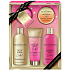 Baylis & Harding Koktejlová hodina Broskvové Bellini mycí gel 300 ml + Malinová růže sprchový krém 300 ml + Malinová růže tělové mléko 130 ml + Broskvové Bellini krystalky do koupele 100 g + Malinová růže šumivý balistik do koupele 140 g, kosmetická sada