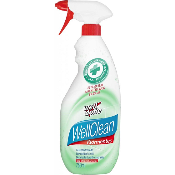 Well Done Well Clean uniwersalny środek dezynfekujący bez chloru rozpylacz 750 ml