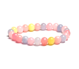 Morganit elastyczny bransoletka naturalny kamień, kulka 8 mm / 16 - 17 cm, kamień boskiej miłości