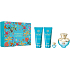 Versace Dylan Turquoise woda toaletowa 100 ml + żel do ciała 100 ml + żel pod prysznic 100 ml + woda toaletowa miniatura 5 ml, zestaw prezentowy dla kobiet