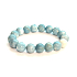 Bransoletka Larimar elastyczna naturalny kamień, 11 / 12 mm / 16 - 17 cm, spokój - miar - równowaga