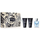 Versace Pour Homme woda toaletna 50 ml + balsam po goleniu 50 ml + żel pod prysznic 50 ml, zestaw upominkowy dla mężczyzn