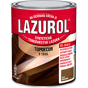 Lazurol Topdecor S1035 cienkowarstwowy lak na drewno T022 palisander, 750 ml
