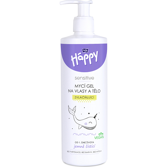 Bella Baby Happy żel do mycia włosów i ciała nawilżający, 400 ml