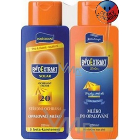 BioExtrakt SPF20 Opalovací mléko 200 ml sprej + mléko 250 ml, kosmetická sada