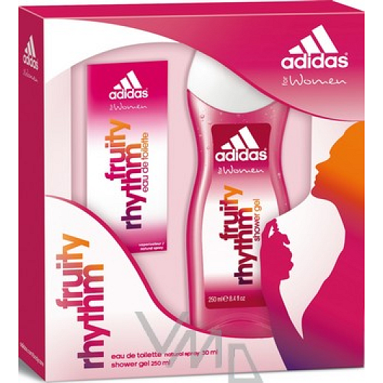 Adidas Fruity Rhythm toaletní voda 30 ml + sprchový gel 250 ml, pro ženy dárková sada