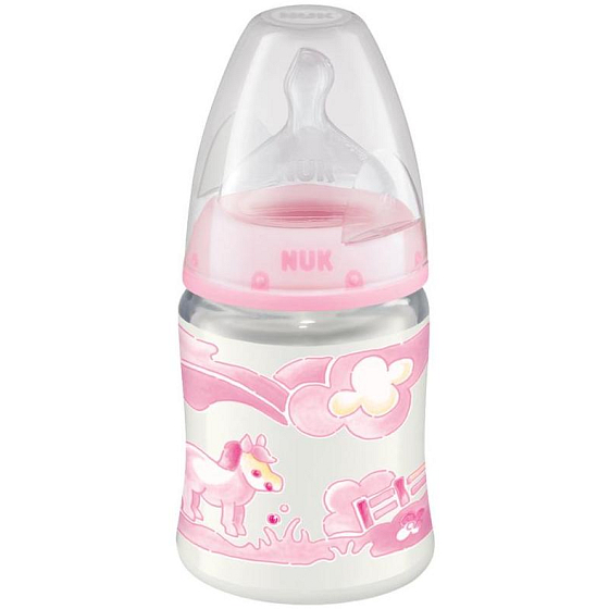 Nuk First Choice Baby Rose & Blue láhev 0-6 měsíců růžová různé vzory 150 ml