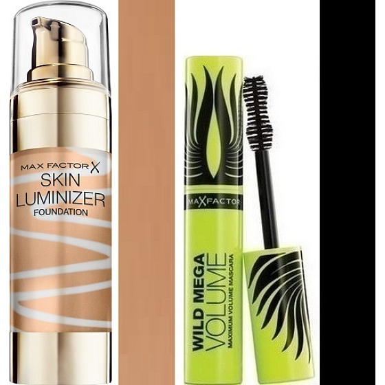 Max Factor Skin Luminizer Foundation make-up 80 Bronze 30 ml + Wild Mega Volume řasenka černá 11 ml