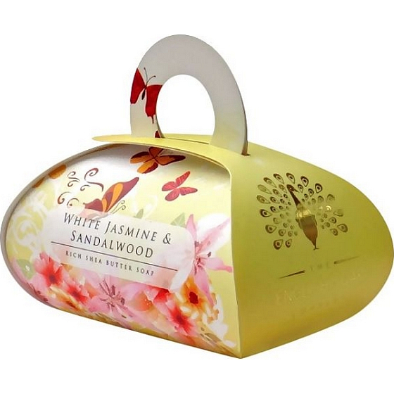 English Soap Bílý Jasmín & Santalové dřevo přírodní parfémované mýdlo s bambuckým máslem 260 g