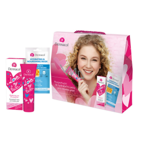 Dermacol Love My Face pleťový sorbet 50 ml + 3D hydratační a vyživující maska 15 ml, kosmetická sada
