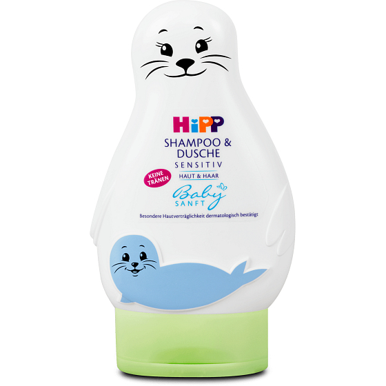 HiPP Babysanft Šampon vlasy a tělo Lachtan pro děti 200 ml