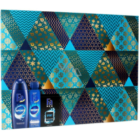 Fa Men Active Sport Energizing sprchový gel 250 ml + Sport Energizing Fresh deodorant sprej pro muže 150 ml + Sport Refreshing voda po holení 100 ml, kosmetická sada