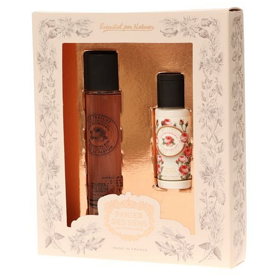 Panier des Sens Růže parfémovaná voda pro ženy 50 ml + tělové mléko 50 ml, dárková sada