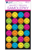 Samolepky neonové Smajlíci 15 x 10 cm 4 archy