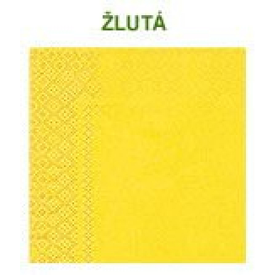 Delis Deluxe papírové ubrousky 2 vrstvé 33 x 33 cm 20 kusů colour žlutá