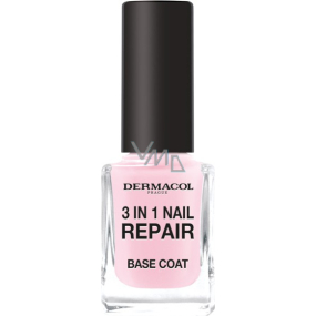 Dermacol 3in1 Nail Repair Base Coat zpevňovač na nehty 3v1 11 ml