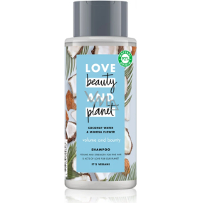 Love Beauty & Planet Woda kokosowa i kwiaty mimozy szampon do delikatnych włosów bez objętości 400 ml
