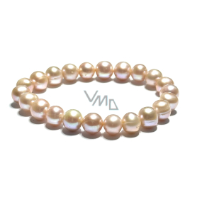 Perła fioletowa elastyczna bransoletka naturalna, kulka 9 mm / 16 - 17 cm, symbol kobiecości, przyciągająca podziw Perła fioletowa elastyczna bransoletka naturalna, kulka 9 mm / 16 - 17 cm, symbol kobiecości, przyciągająca podziw