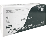 VulkanBlack czarne jednorazowe bezpudrowe rękawice nitrylowe, rozmiar L, 100 sztuk