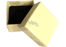 Krabička texturovaný papír s houbičkou na šperky béžová 5,1 x 5 ,x 3,3 cm