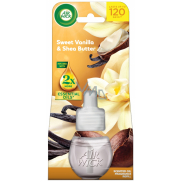 Air Wick Essential Oils Vanilla & Shea Butter - Vanilka a bambucké máslo, elektrický osvěžovač náhradní náplň 19 ml