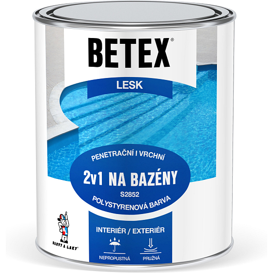 Betex s2852 2w1 podstawa i wierzchnia farba do basenów 0440 ciemnoniebieska, 1 kg