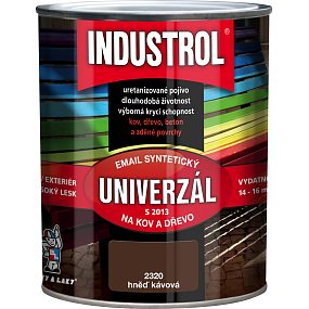 Industrol S2013 uniwersalny połysk farba na metal i drewno, 2320 kawowy brąz, 600 ml