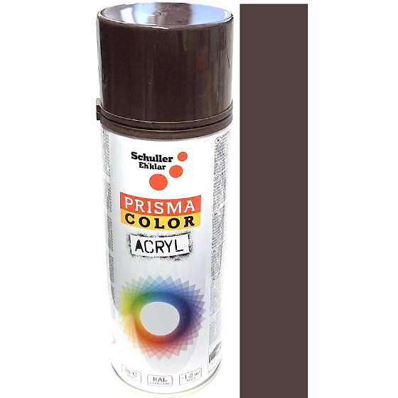 Schuller Eh klar Prisma Color Lack akrylowy spray 91038 Mahagonowy brązowy 400 ml
