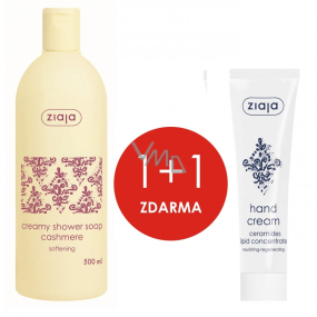 Ziaja Kašmír sprchový krém 500 ml + Ceramidy lipidový koncentrát krém na ruce 100 ml