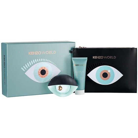 Kenzo World parfémovaná voda pro ženy 75 ml + tělové mléko 75 ml + etue, dárková sada