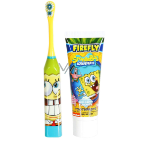 SpongeBob Elektrický zubní kartáček měkký + Bubble gum zubní pasta 75 ml pro děti SpongeBob Elektrický zubní kartáček měkký + Bubble gum zubní pasta 75 ml pro děti