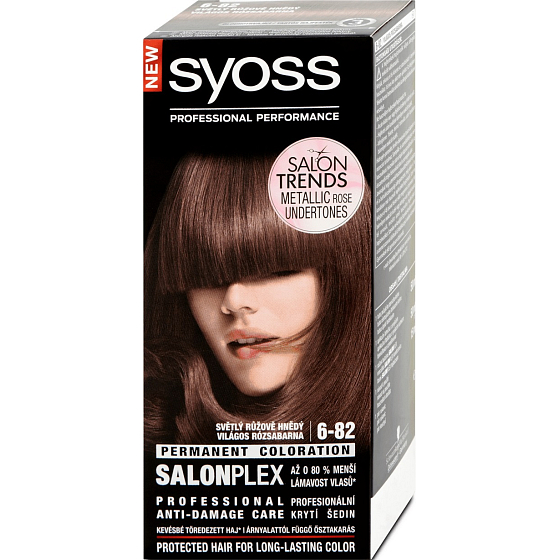 Syoss Color SalonPlex barva na vlasy 6-82 Světlý růžově hnědý